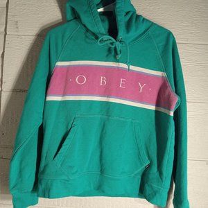 Obey Turquoise Streetwear Sweater Hoodie